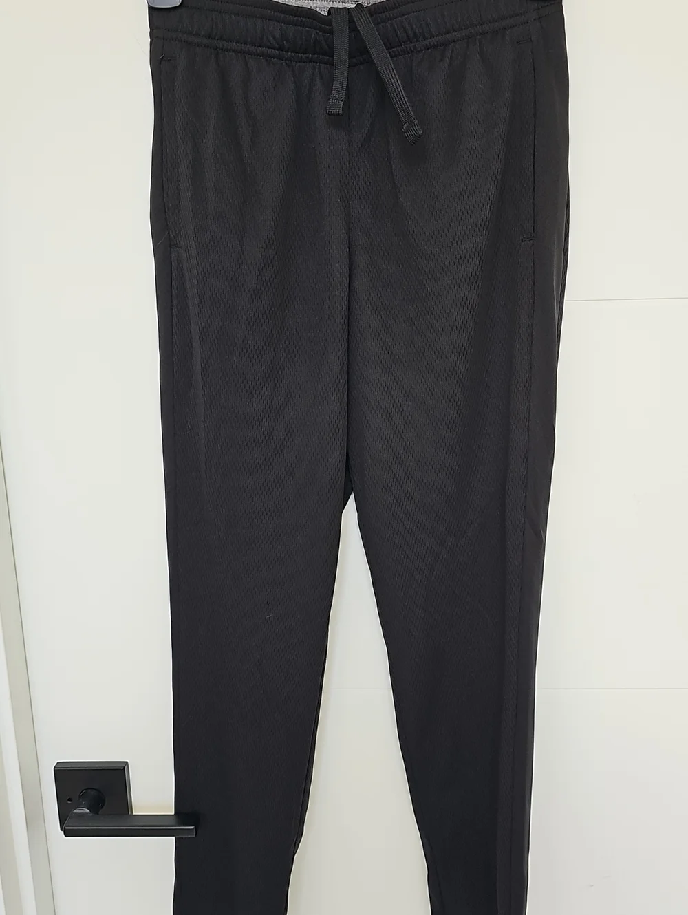 Athletic Works Black Drawstring Athletic Pants Boys Sz L 10-12